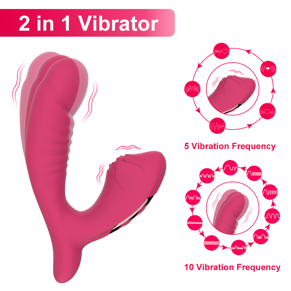 Serene Flow | 2-in-1 G-Spot & Clitoral Vibrator with 15 Modes
