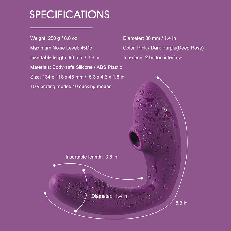Velvet Muse | 2-in-1 G-Spot Vibrator & Clitoral Suction Sex Toy