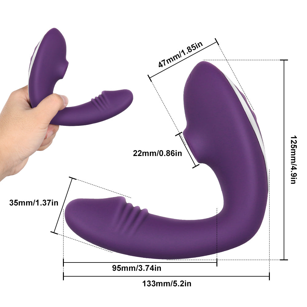 Velvet Muse | 2-in-1 G-Spot Vibrator & Clitoral Suction Sex Toy