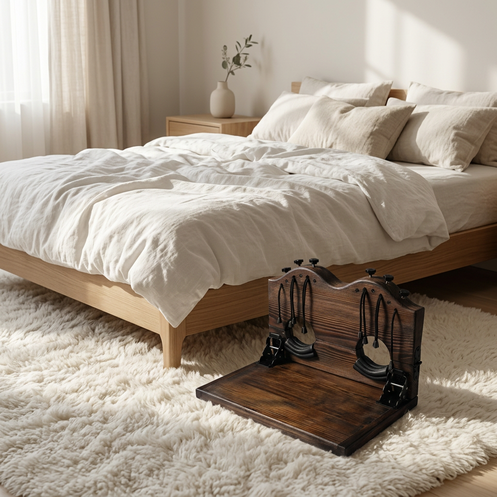 The 3.6kg solid wood station as a centerpiece for a luxury grounding ritual in a modern home
