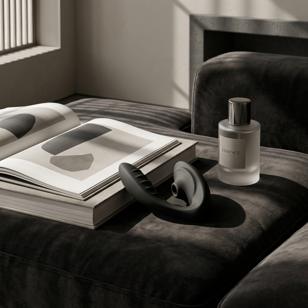 Petal Soft rose wellness stimulator in home setting — compact air pulse sex toy, whisper-quiet below 45dB | ROSE & PULSE