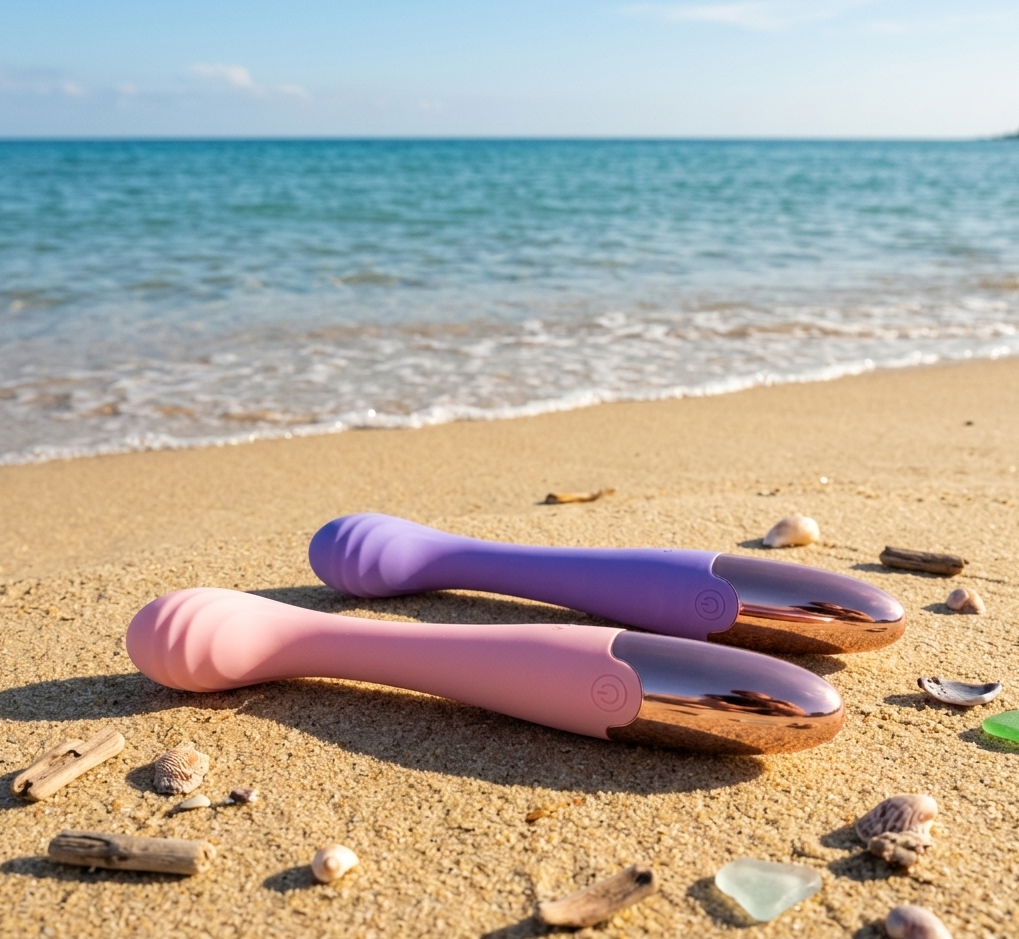 Lara Bloom rose air pulse toy lifestyle — ultra-quiet below 40dB, discreet unbranded packaging | ROSE & PULSE