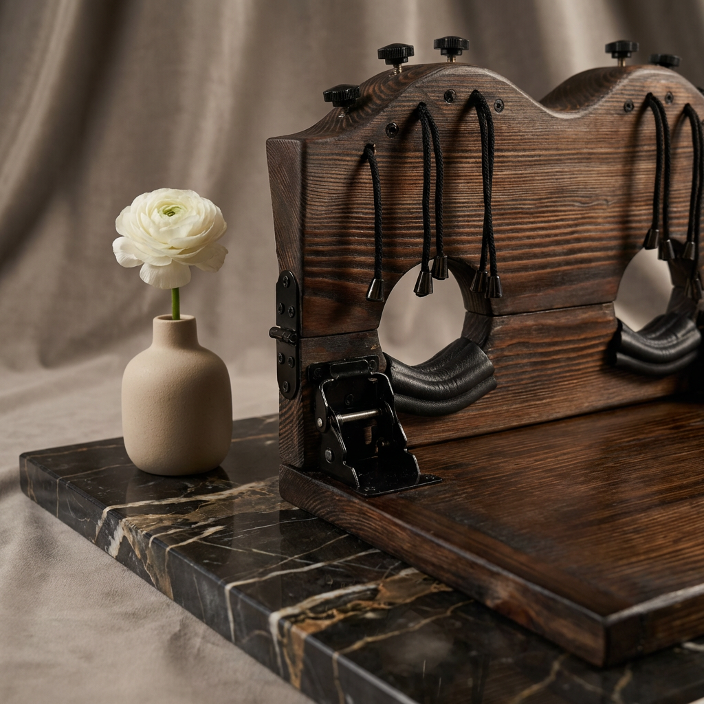 Detail view of the heavy-duty Indonesian Merbau wood choice for the Heritage Sensation Ritual